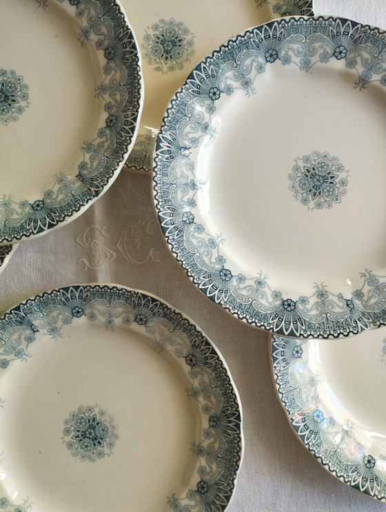 Image 1 of “Henriette” - 6 ironstone dinner plates HB Choisy-le-Roi