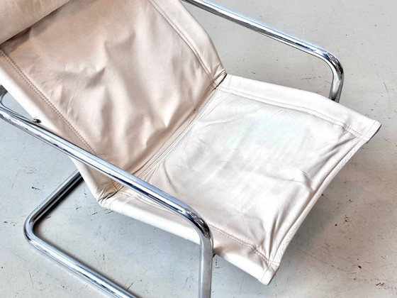 Fauteuil Cantilever Vintage Heinrich Pfalzberger avec Ottoman, Suisse – Leather (photo 14 of 16)