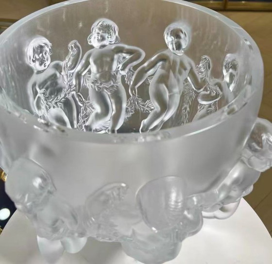 Image 1 of Lalique Luxembourg Angel Crystal Planter