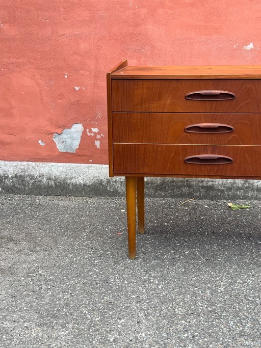 Dänische Vintage-Teakholzkommode/Nachttisch, Mid-Century Modern, 1960er Jahre
