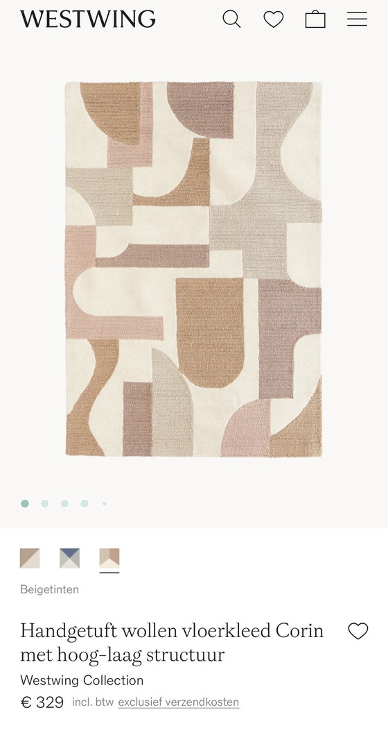 Image 1 of NEW! Westwing Hand-tufted wool rug Corin