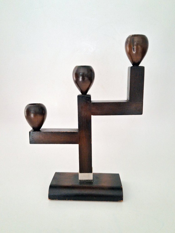 Kandelaar Set Art Deco – Kandelaars en kaarsen, Wood (photo 14 of 17)