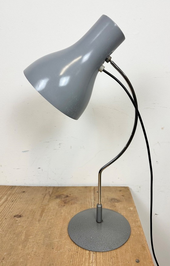 Image 1 of Lampada da tavolo grigia di Josef Hurka per Napako, anni '60