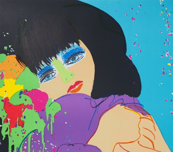 Walasse Ting: Blue: Intimate Moment, Original Signed Lithograph – Lithographs & prints, Paper (photo 5 of 5)