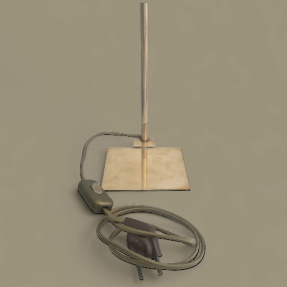 Image 1 of Lampe ancienne Laiton & Opaline - Travail moderniste années 40