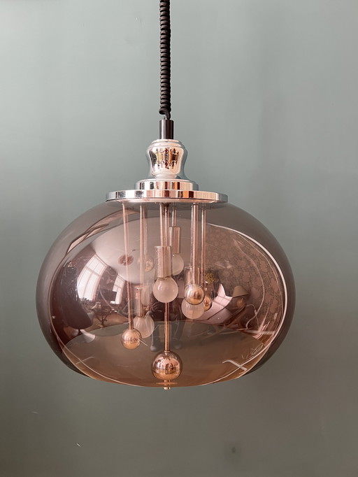 Lampada a sospensione Space Age con paralume in plastica