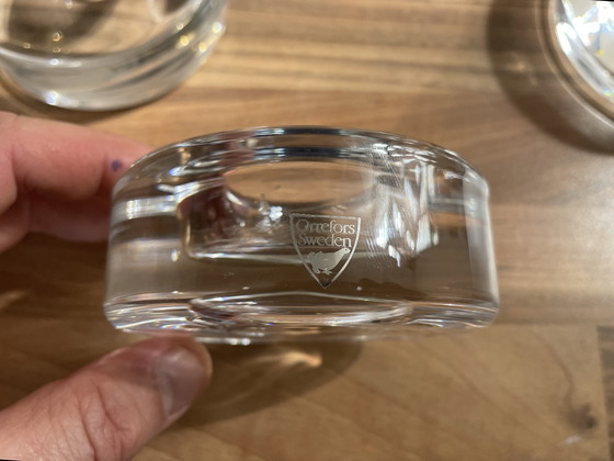 Image 1 of Orrefors Puck 3 x Portacandele Tealight