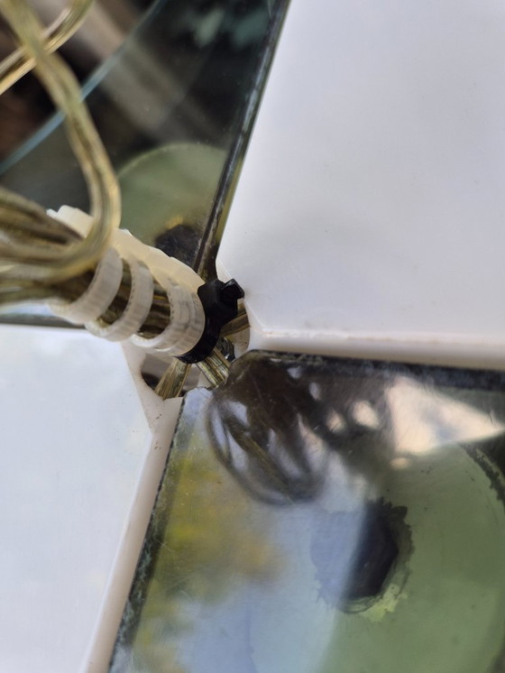 Image 1 of Vintage XL space age plastic geometric pendant lamp