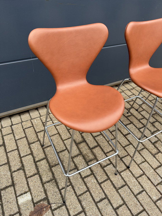 Image 1 of Fritz Hansen series 7 Bar stools Arne Jacobsen NEW!!