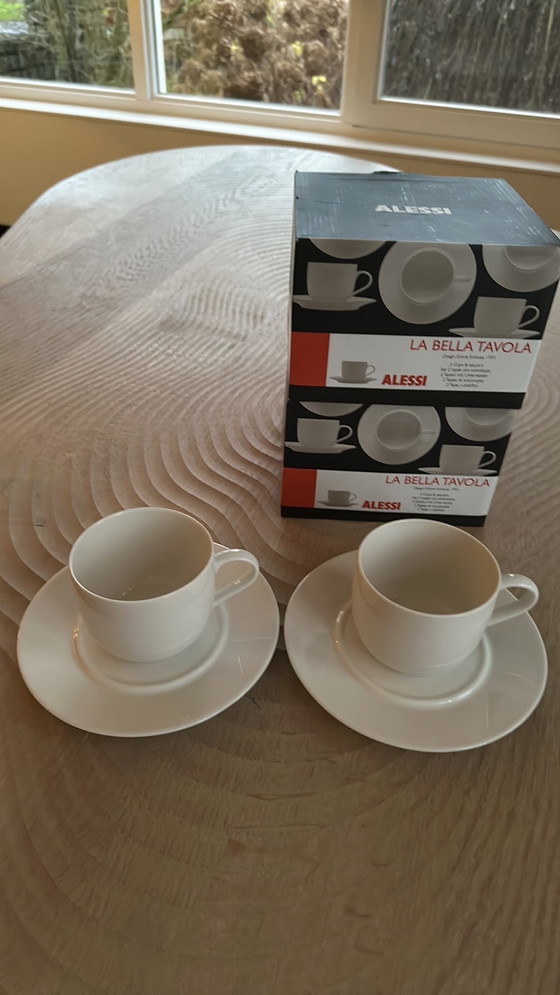 Image 1 of Alessi - La Bella Tavola - 4x tazza con piattino -NEW-