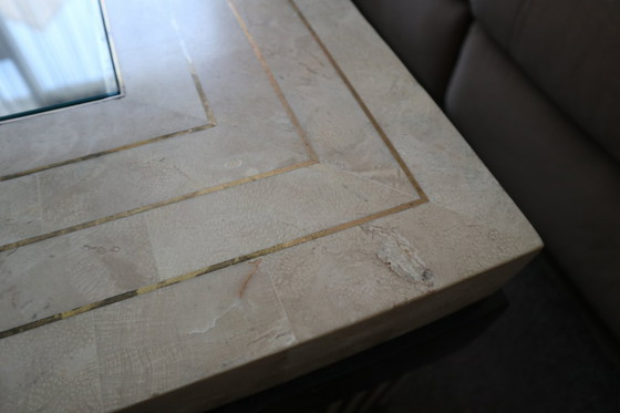 Image 1 of Tavolino da caffè tessellato Maitland Smith, Stati Uniti, anni '80