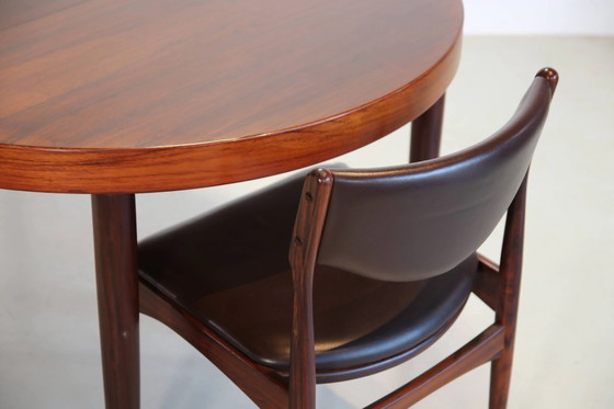 Round rosewood dining table by Kai Kristiansen for SVA Mobler – Mid Century Modern (photo 5 of 6)