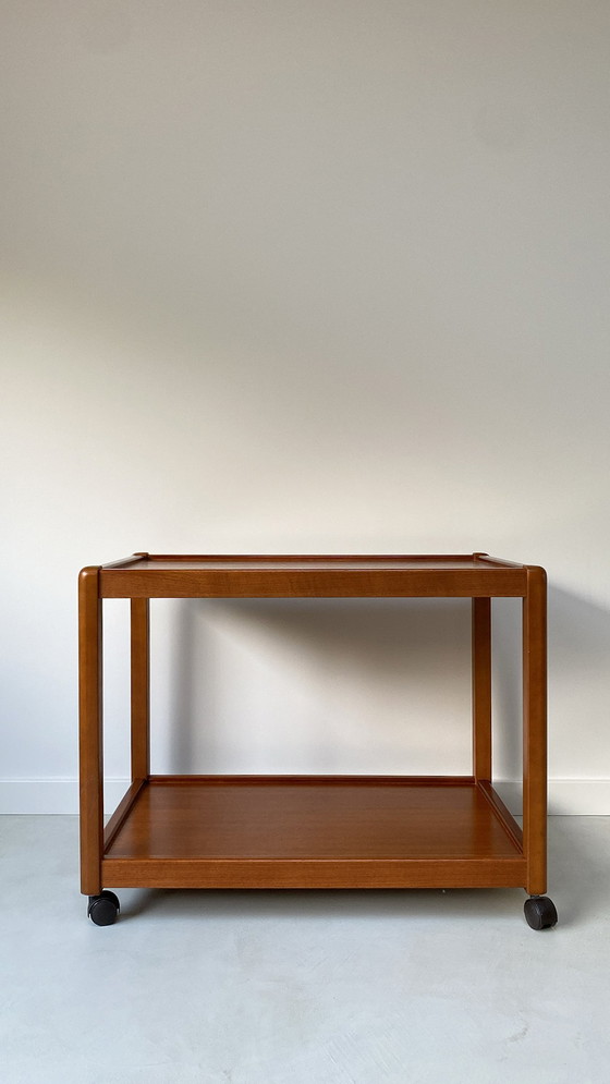 Image 1 of Vintage houten trolley op wieltjes