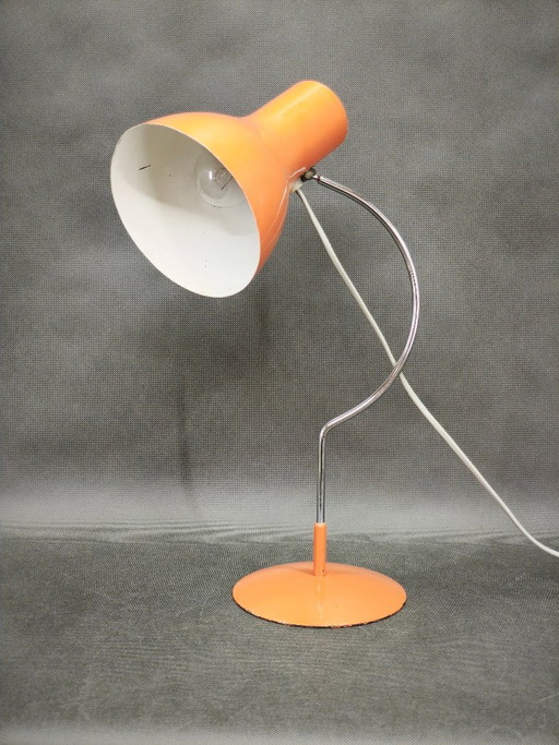 Josef Hůrka Orange Tischlampe für Napako, Tschechoslowakei, 1960er Jahre – tafellampen, Metal