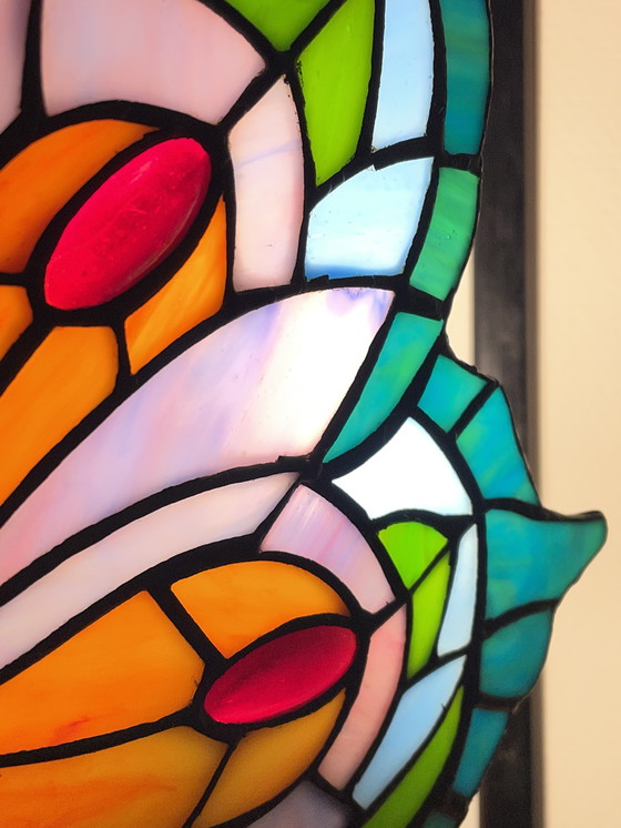 Image 1 of Vintage Tiffany-style butterfly lamp