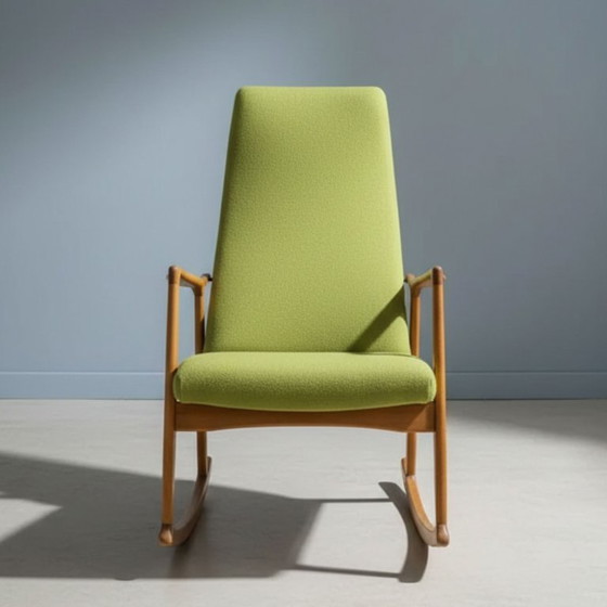 Image 1 of Rocking Chair Dřevotvar de style scandinave, Tchécoslovaquie, années 1960-1970