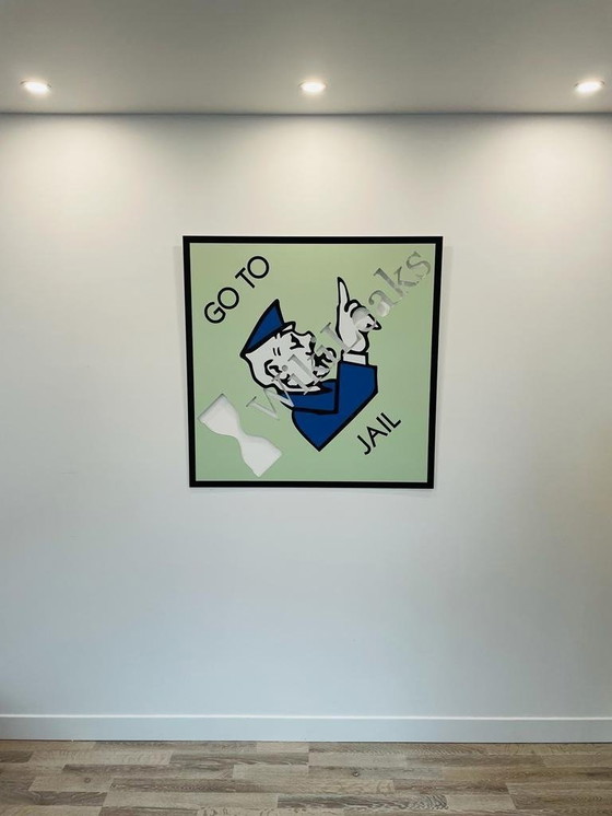 Image 1 of HARISSART - Monopoli, vai in prigione - Litografia su alluminio