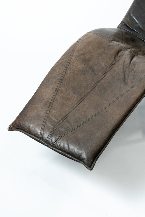 Tord Björklund – „Skye“ Chaiselongue, Relaxsessel, 1980er Jahre, dunkelbraun – IKEA, Liebessitze, Leather (photo 5 of 5)