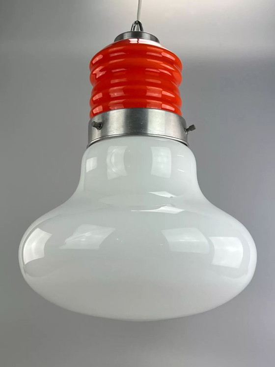 Image 1 of Lampada da soffitto in vetro di Murano "Bulb" anni '60 e '70, Italia, era spaziale