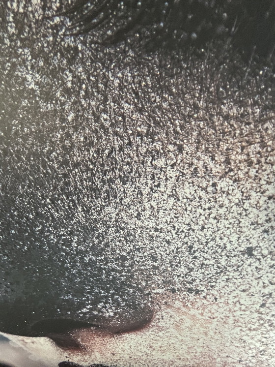 Image 1 of Kunstfotografía vrouw zwart goud 1,80 x 1,20 en aluminio, mate uitstraling geen reflectie op metal 