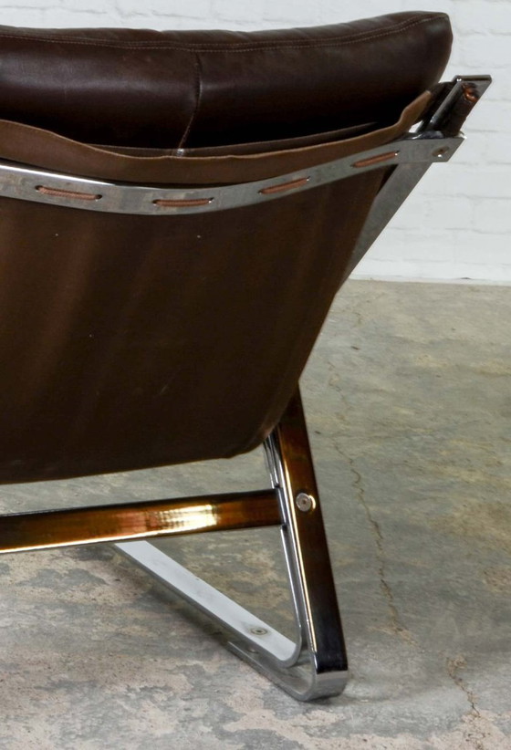 Image 1 of Rare Mid-Century Design 'Pirate' Easy Chair with Armrest by Elsa and Nordahl Solheim for Rykken. Norway, 1973.