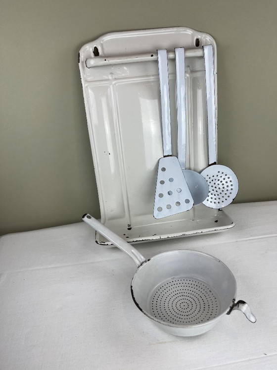 Enameled Shelf and Utensils – Kitchen accessories, Metal (photo 5 of 14)