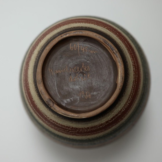 Large Handcrafted Ceramic Vase, Germany, 1956 – Possibly Westerwald / SAWA Circle (photo 7 of 8)