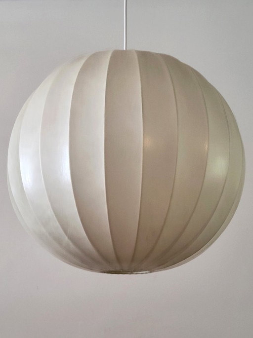 Large Gold Lace Cocoon pendant lamp, Germany, 1960s