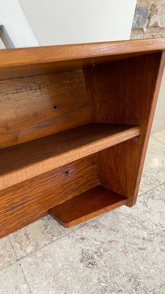 Image 1 of Geometrische wandplank massief eiken VINTAGE