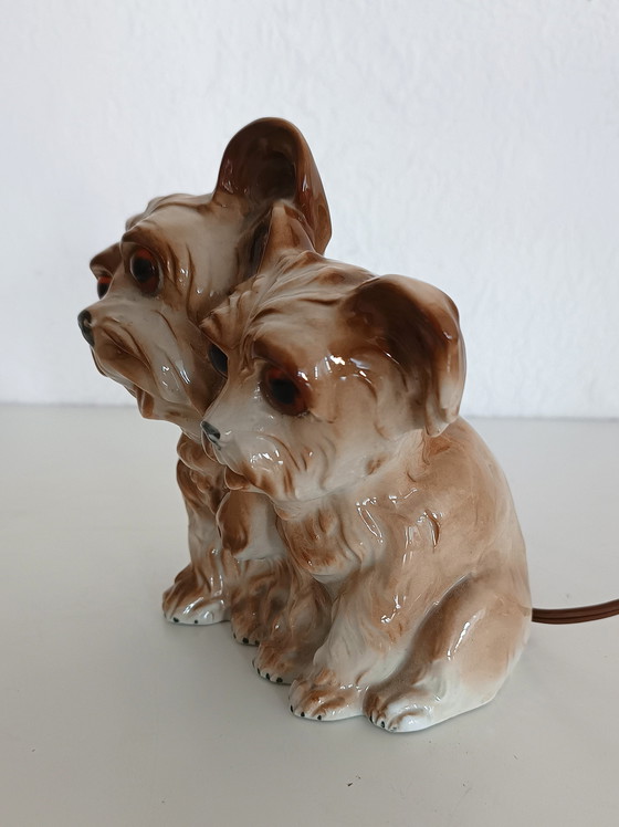 Image 1 of Lampada a forma di cane in porcellana anni '50