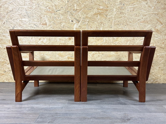 Image 1 of 60s 70s teak couch sofa 2-seater by Glostrup Møbelfabrik Denmark Design