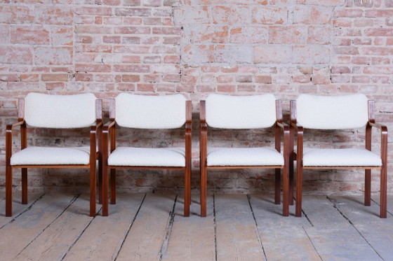 Set of Eight Restored Mid-Century Chairs, by Ludvík Volák, Mahogany, Czech, 1960s – Ludvik Volak (photo 6 of 17)