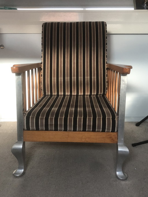 Designa Smoking Chair, Silver Leg and Wood