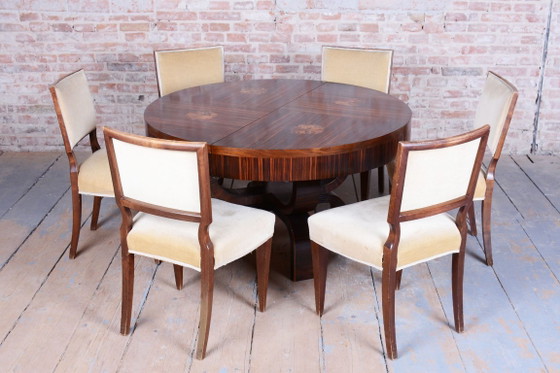 Restored Art Deco Extendable Table, by P. Follot, Ecole Boulle, France, 1920s – Paul Follot, Dining tables (photo 11 of 24)