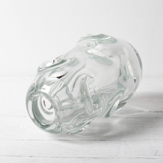 Mid-Century Clear Crystal Vase / Börne Augustsson / Åseda Glasbruk / Sweden / 1940s (photo 4 of 12)