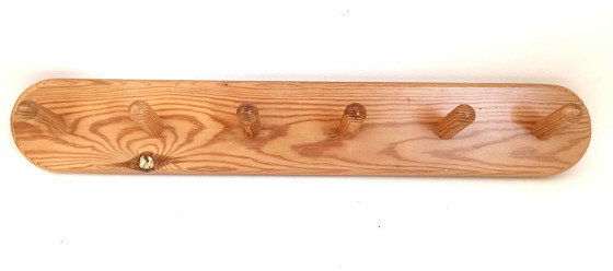 1 Appendiabiti & 1 Mensola a Parete in Pino, Anni '70 – Legno (photo 5 of 7)