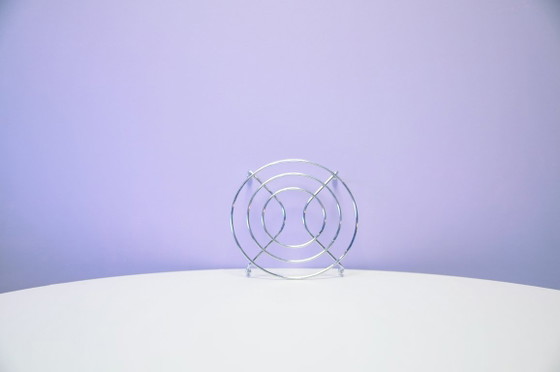 Set vintage x3 dessous de plat chromés, Accessoires de cuisine, Chrome, Argenté (photo 6 sur 6)