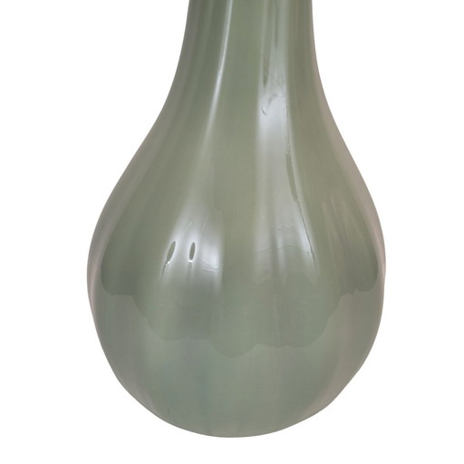 Jarrón / Soliflor En Cristal, Verde Celadón, 70’S – Francia