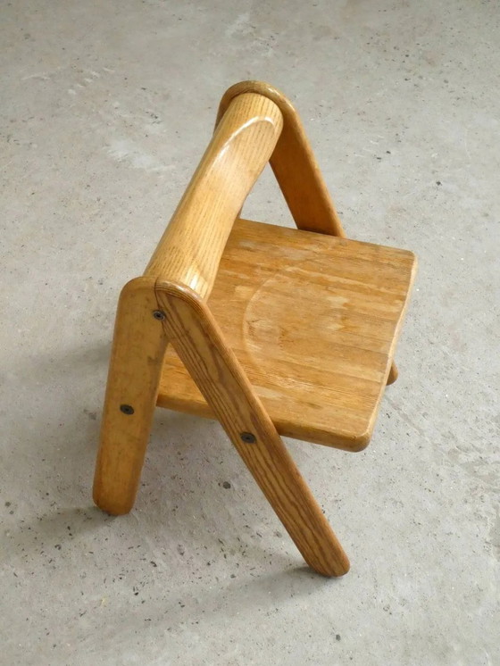 Sedia per bambini in pino di Pierre Grosjean, Belgio, 1970 – Sedie da pranzo, Legno, Vintage (photo 5 of 9)