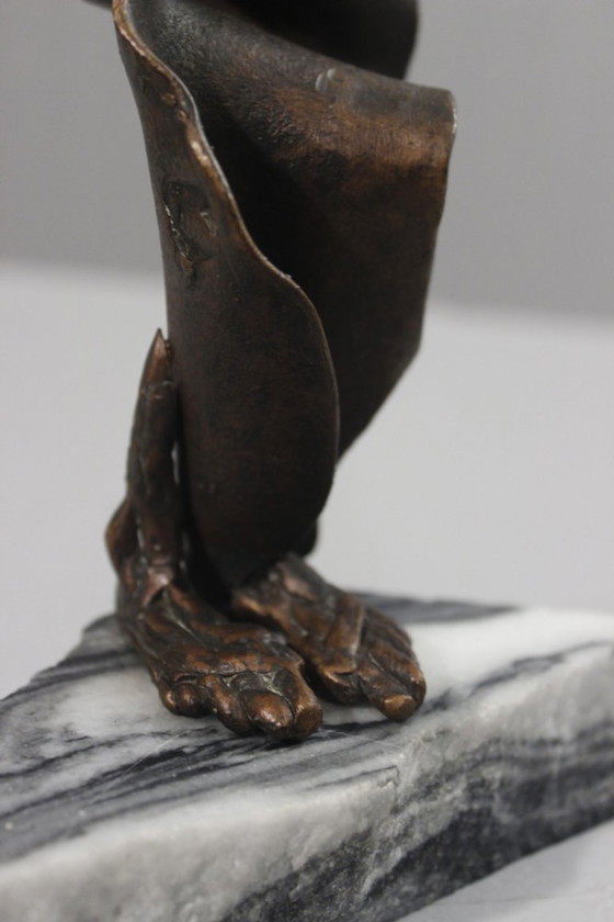 Image 1 of Paweł Rubaszewski "Bez Stow" sculpture, patinated bronze on a base, Poland 2000