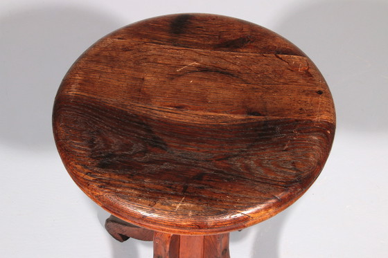 Image 1 of Vintage Scandinavische Pianokruk uit 1940 in massief beukenhout