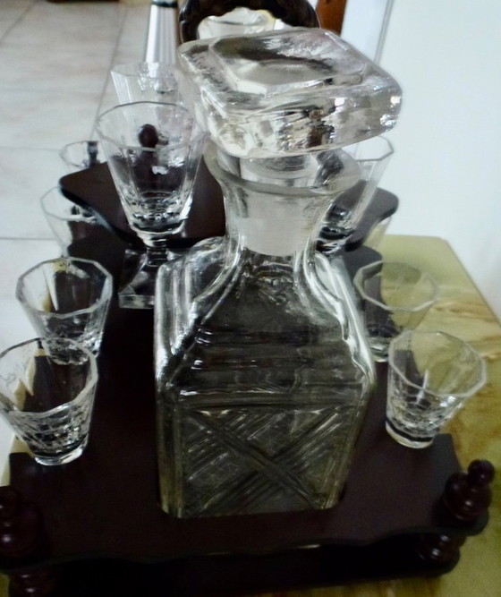 Image 1 of Meuble à boissons - Noyer - Cave à alcools - Marqueterie.