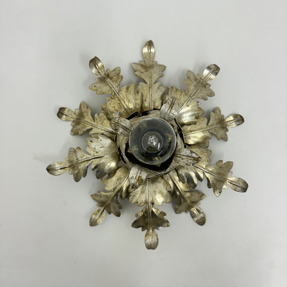 Image 1 of Ceiling Lamp Leaf Hollywood Regency