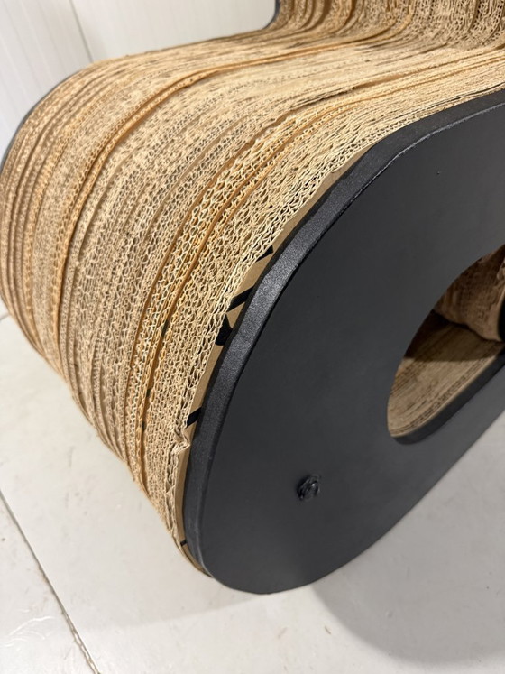 Image 1 of Unieke design lounge stoel karton & multiplex 1990's