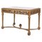 Antieke Louis XVI salontafel met marmeren blad en verguld hout, jaren 1850. – Marble