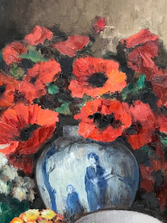Large format painting. "Still Life with Poppies". – Paintings & Drawings, Canvas (photo 3 of 8)