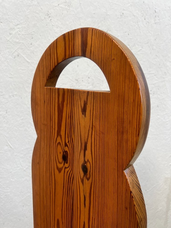 Image 1 of Vintage High Chair, Brutalist, Pine Wood 1970s
