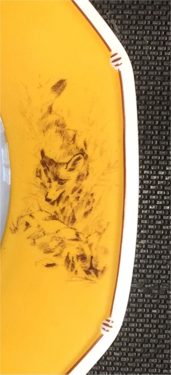 Image 1 of Hermès Paris – Assiette décorative en porcelaine Série « Chiens courants & Chiens d’arrêt » – Sealyham Terrier