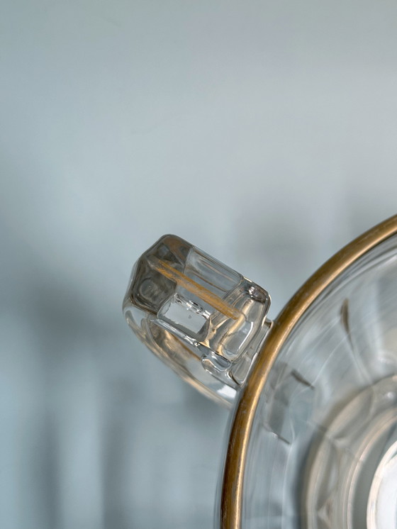 Image 1 of Val Saint Lambert - Bol Art Déco - Luxval - Décoration dorée