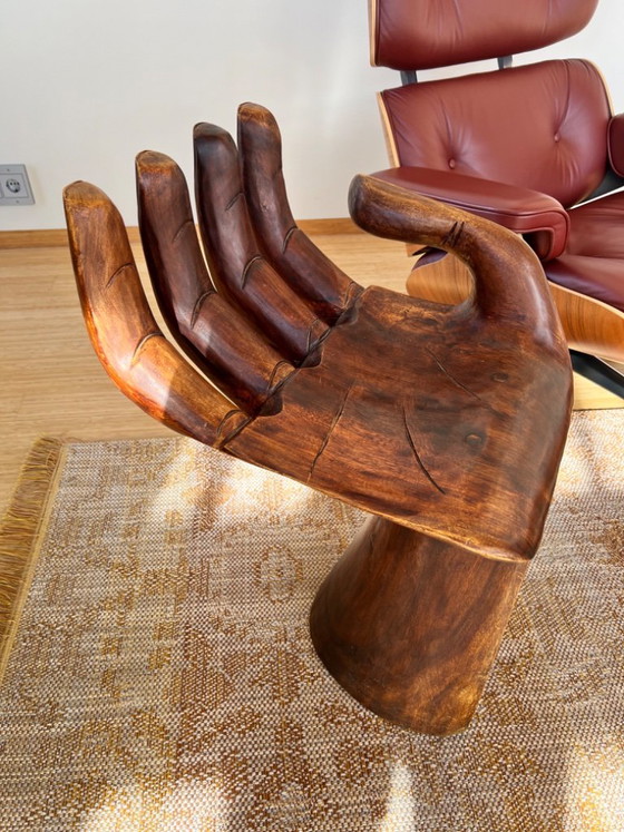 Pedro Friedeberg "Hand Chair" Design hand chair sculpture – Stools, Wood (photo 20 of 22)